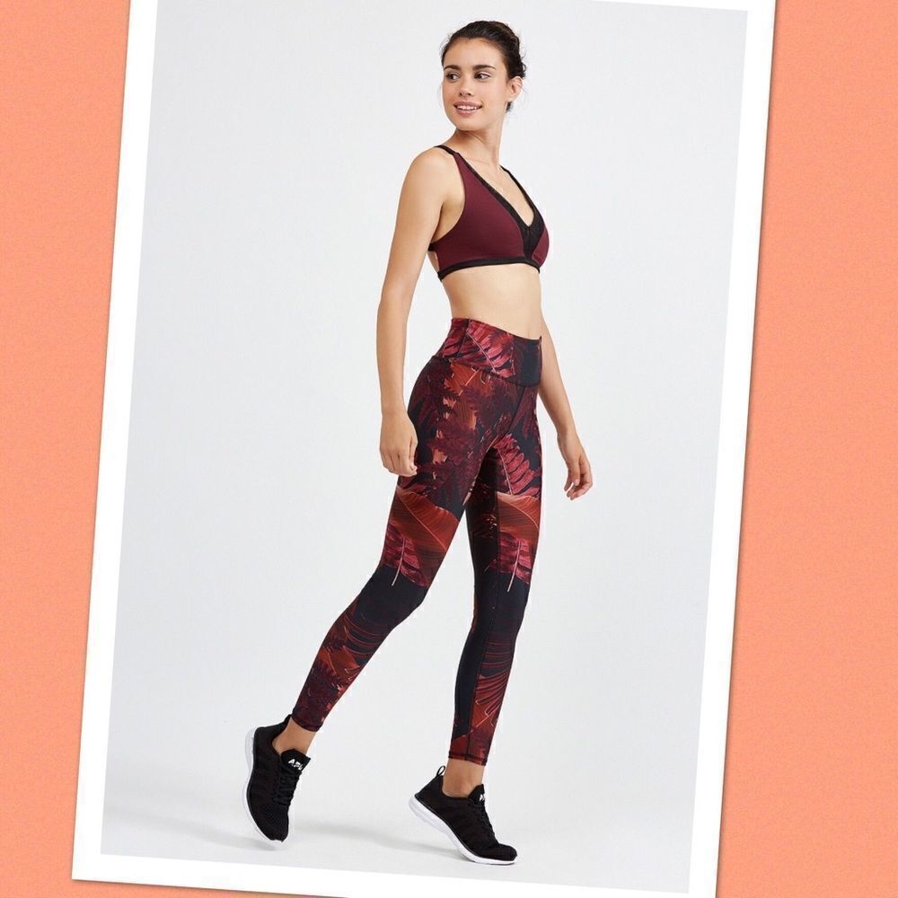 BODY LANGUAGE SCULPT LEGGING Fall Print BNWT - Picture 2 of 3